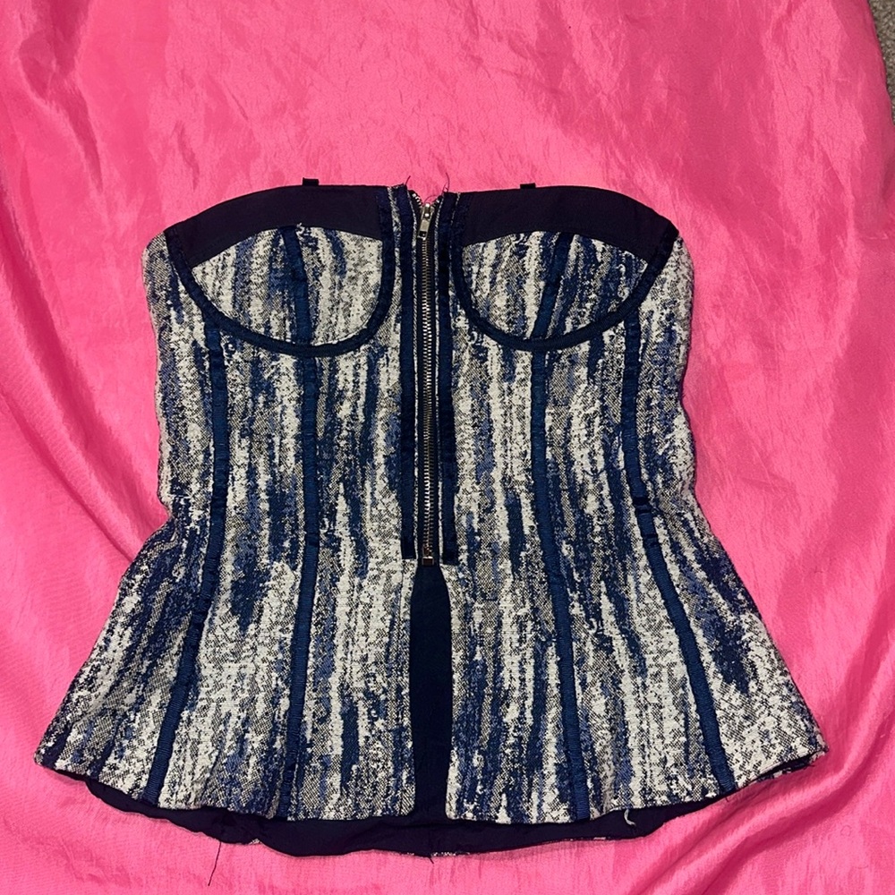 blue corset